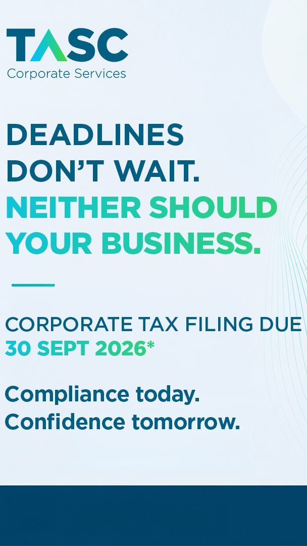 TASC Corporate Services Facebook ad: Corporate Tax Deadline: 30 September 2026