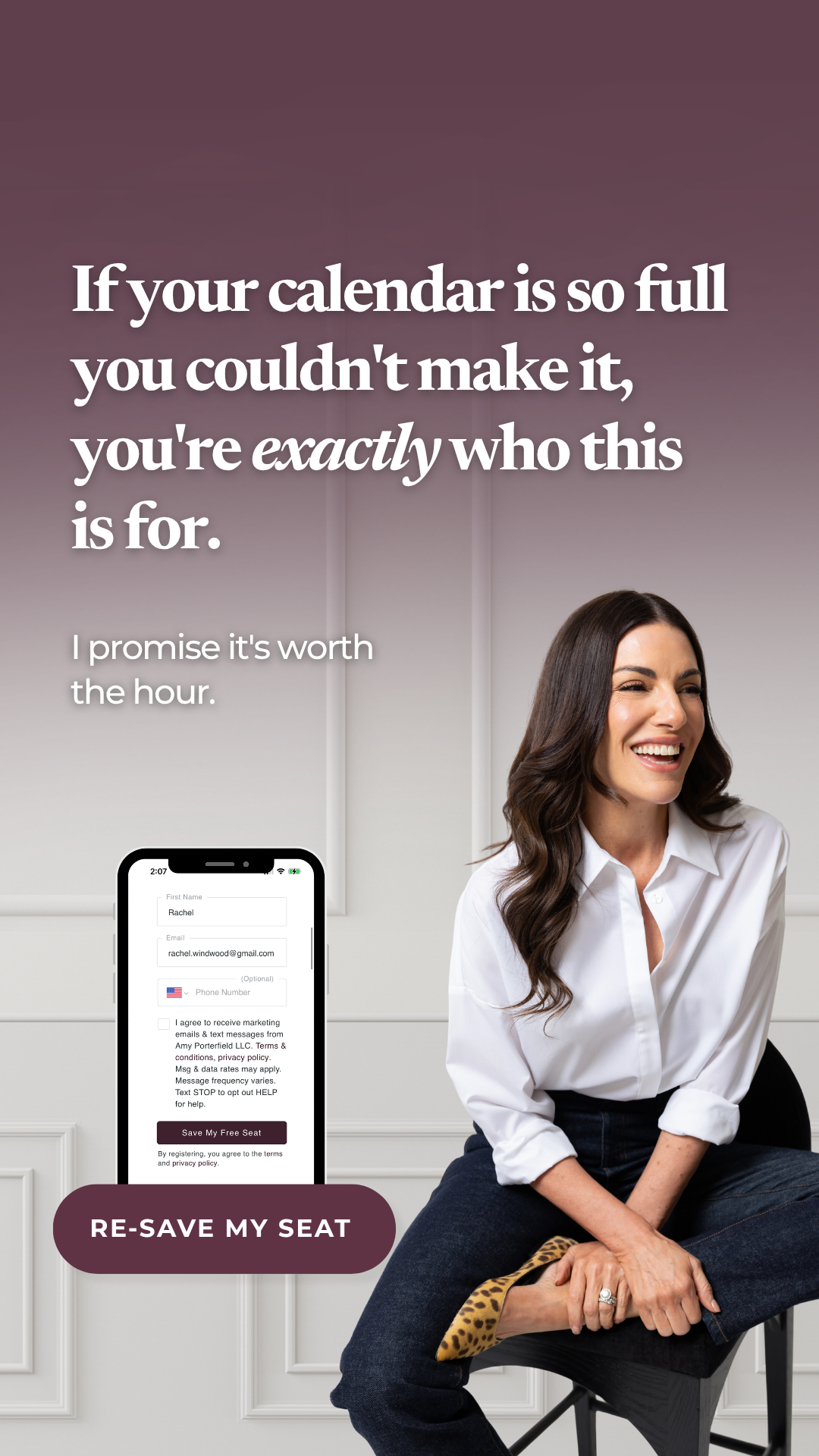 Amy Porterfield Facebook ad
