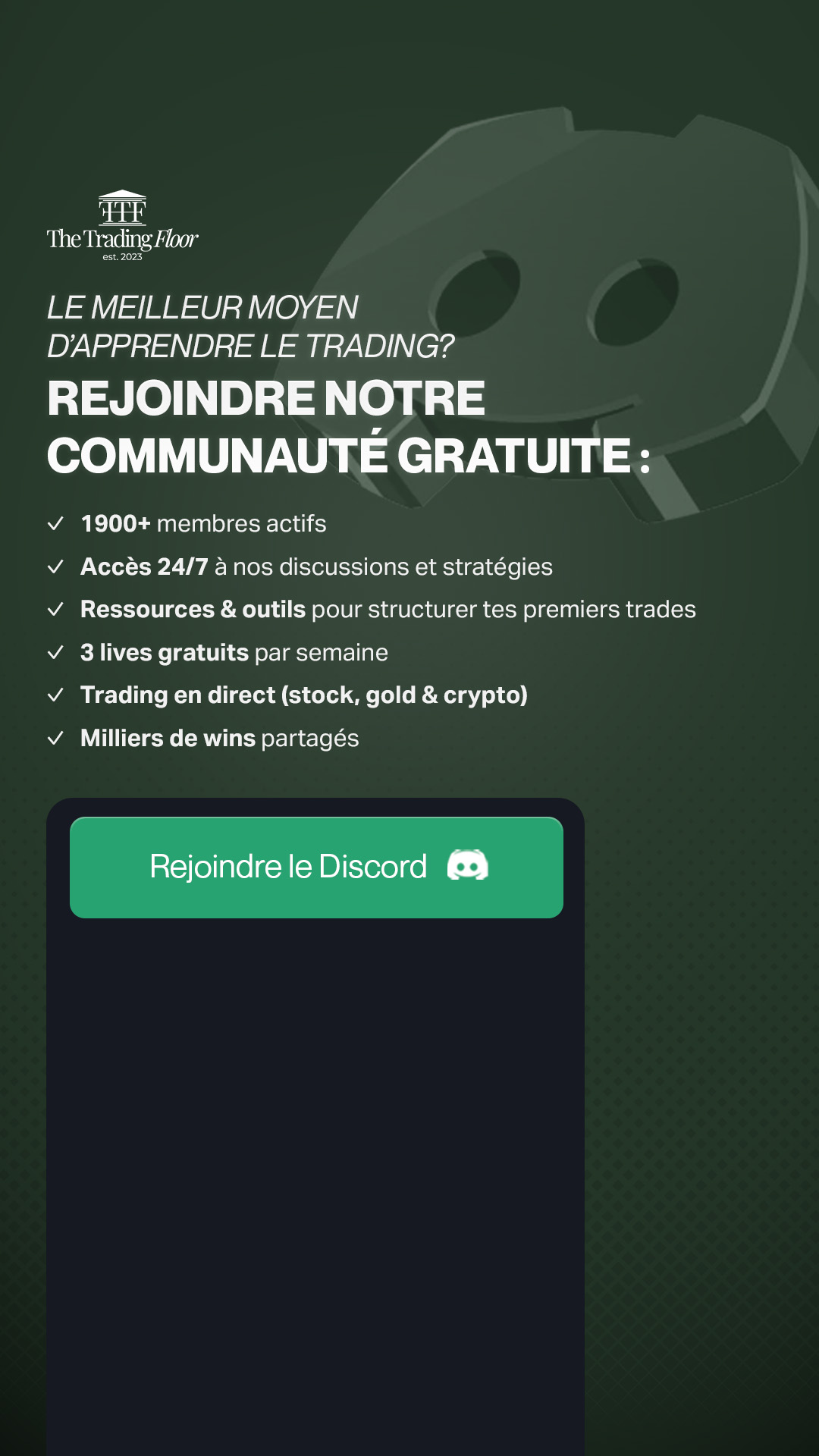 Trading Floor Facebook ad from Nov 21, 2025
