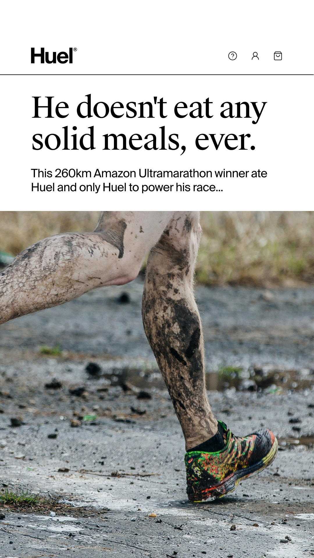 Huel Facebook ad