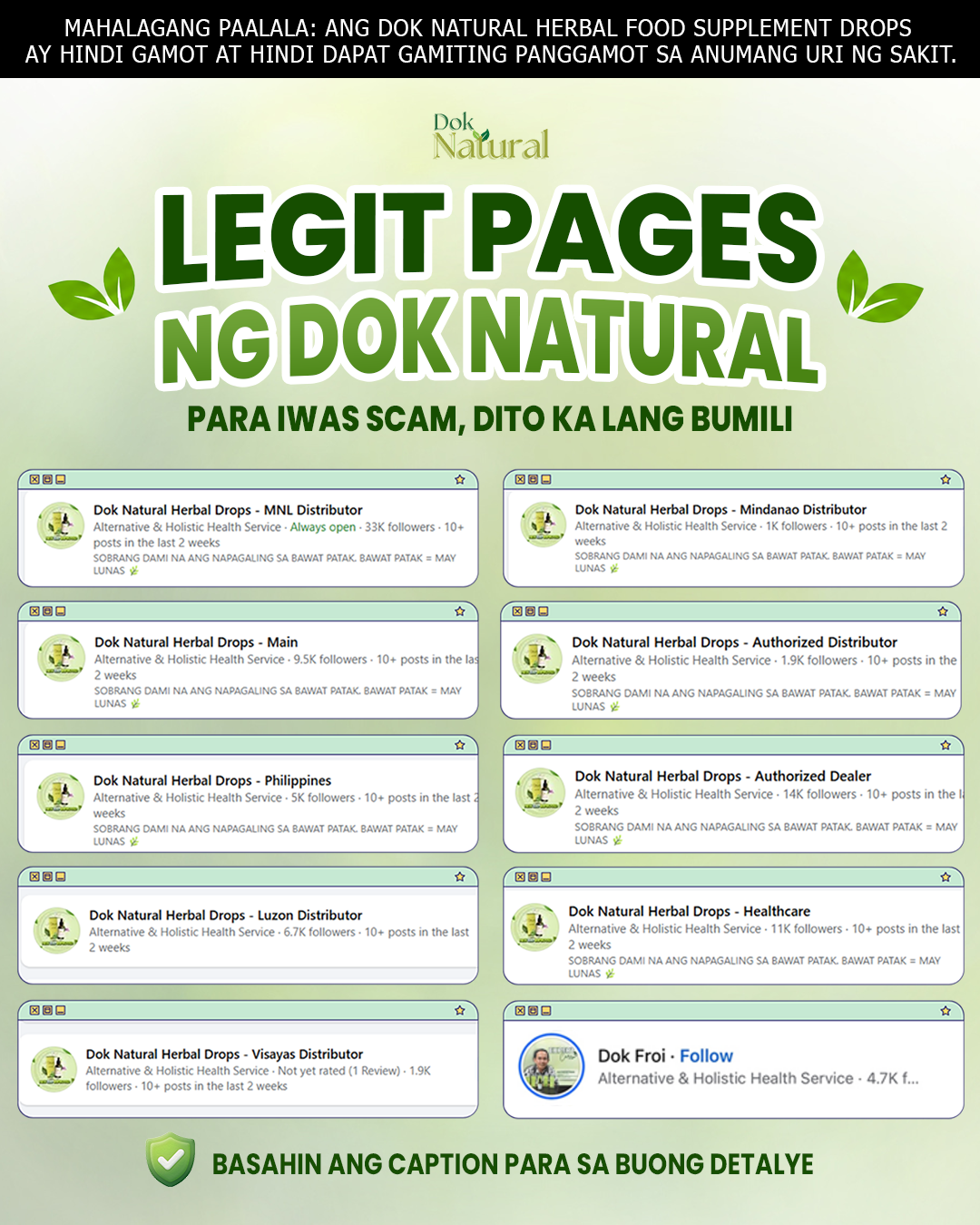 Dok Natural Herbal Drops - Philippines Facebook ad