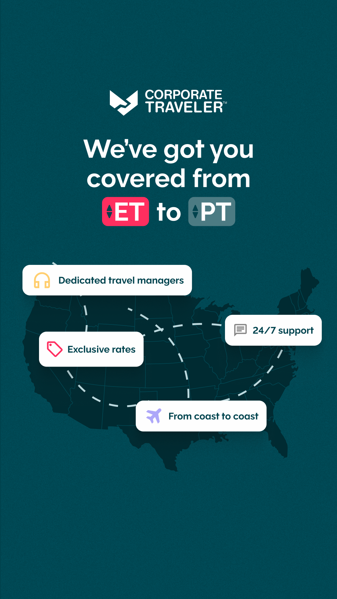 Corporate Traveler USA Facebook ad