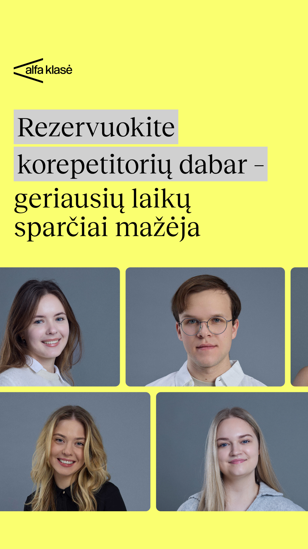 Alfa Klasė Facebook ad