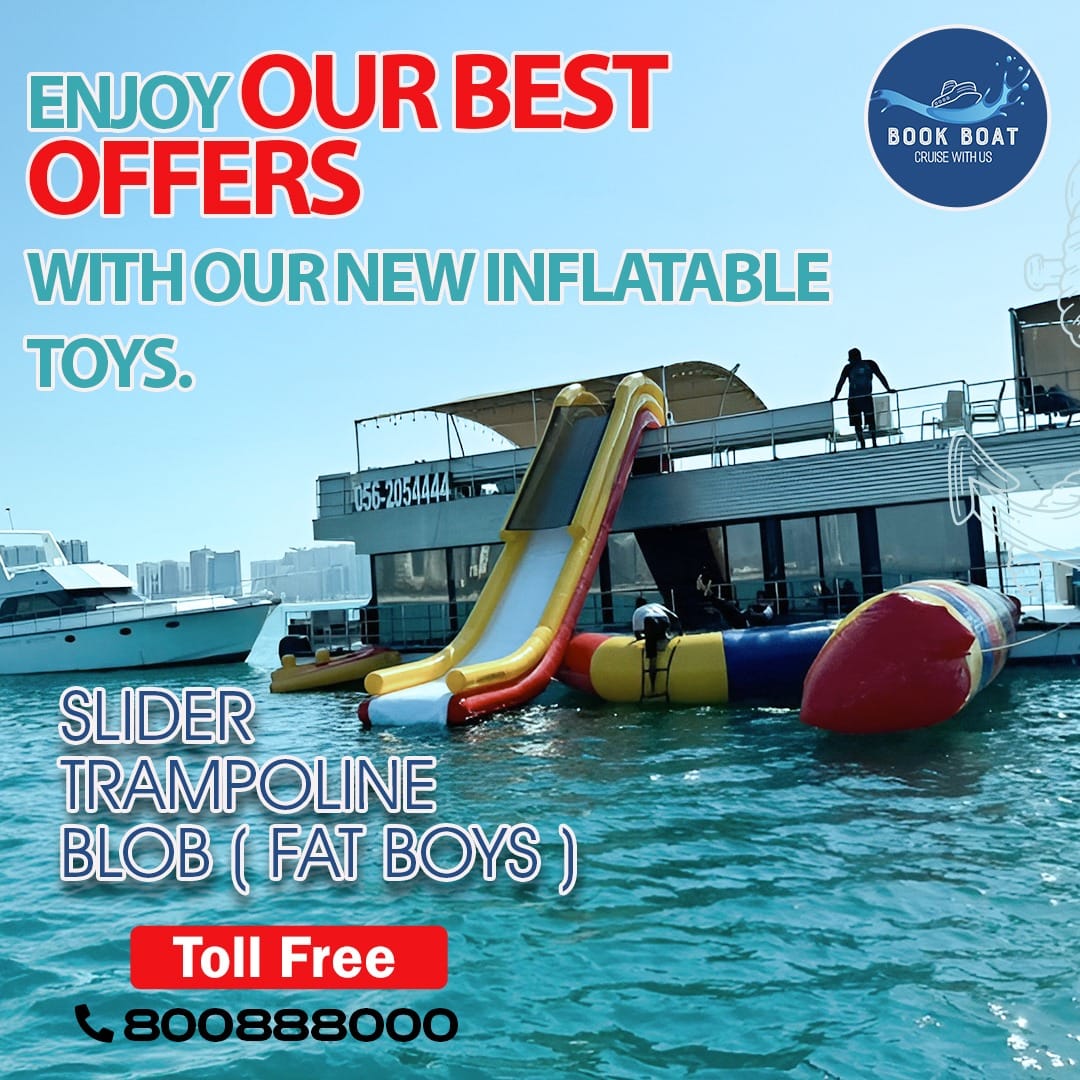 Book Boat Yachts and Boats Cruising LLC Facebook ad: Enjoy our best offers with our new inflatable…