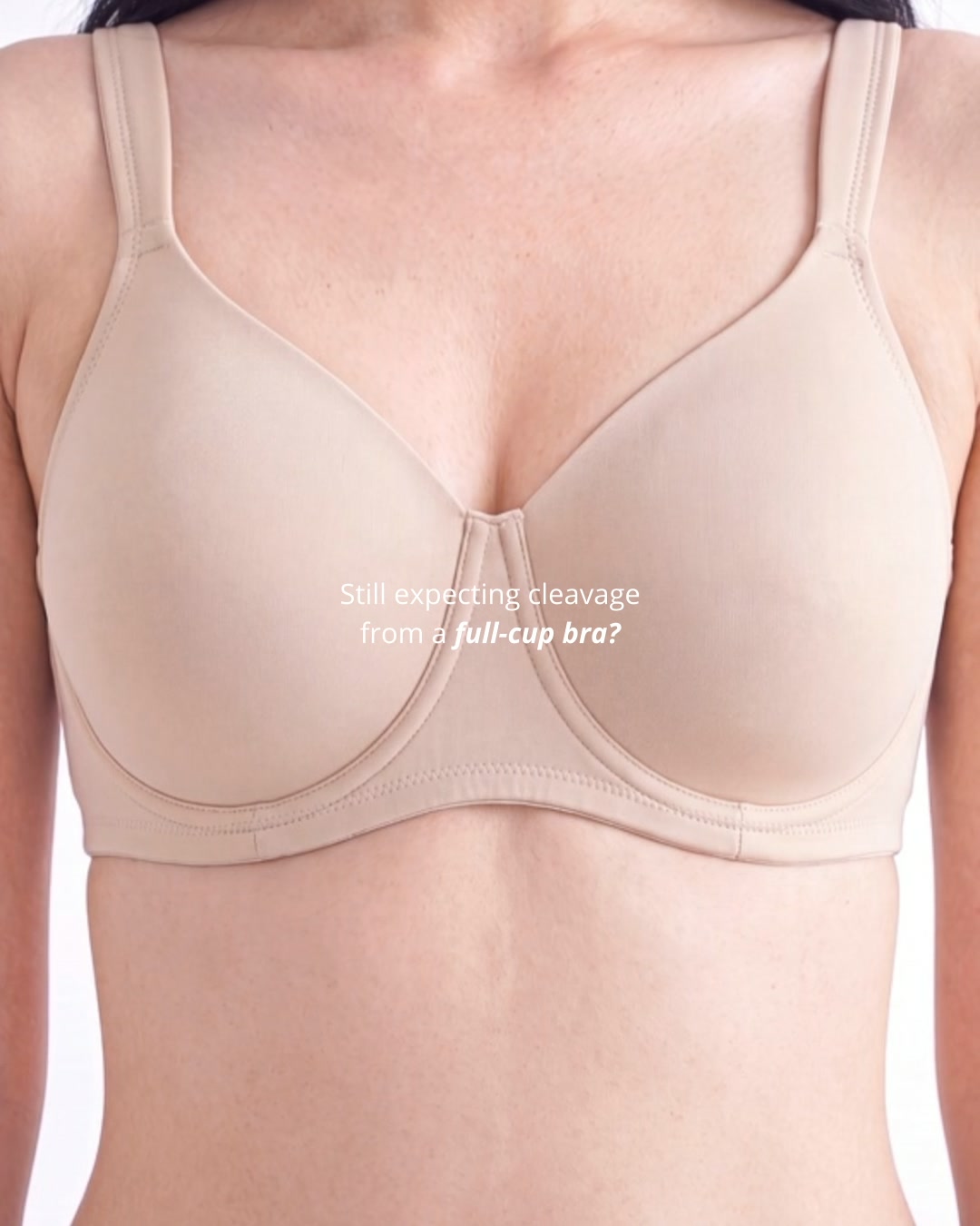 Bare by Dreamscaped Facebook ad: Your Full-Cup Is Hiding Your Cleavage