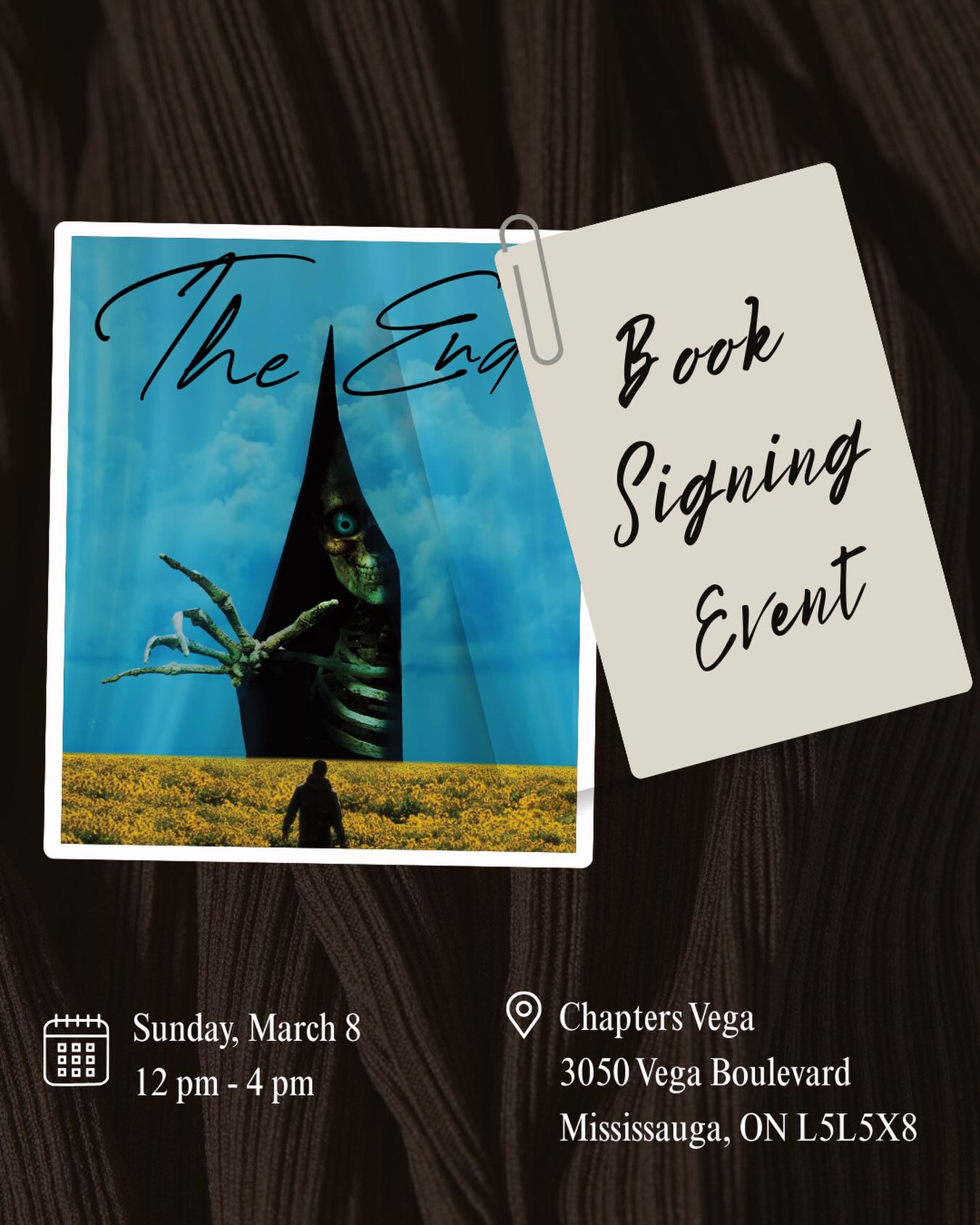 BOOK Trailers Facebook ad: My first book signing for The End is…