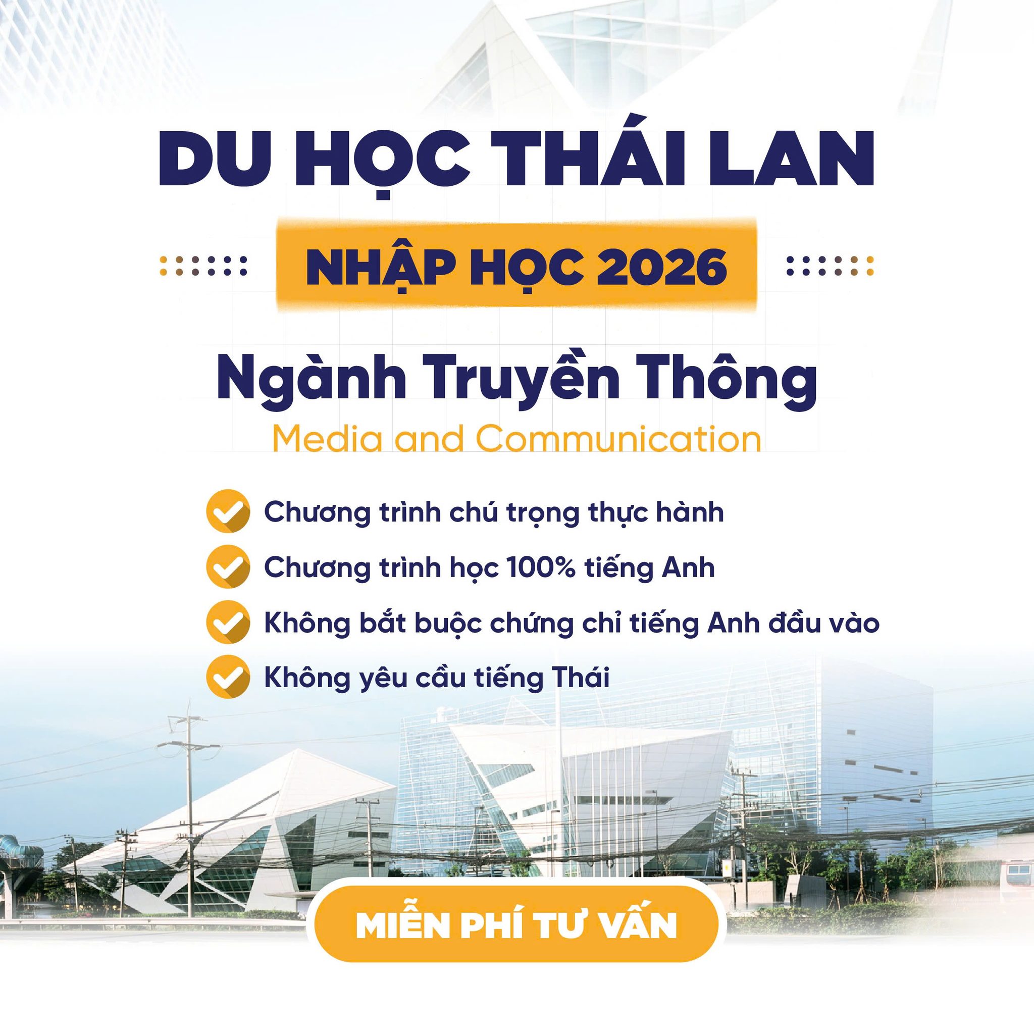 Sinh Viên Việt Nam tại Đại học Bangkok Facebook ad: Du học Thái Lan 2026, Ngành Truyền Thông
