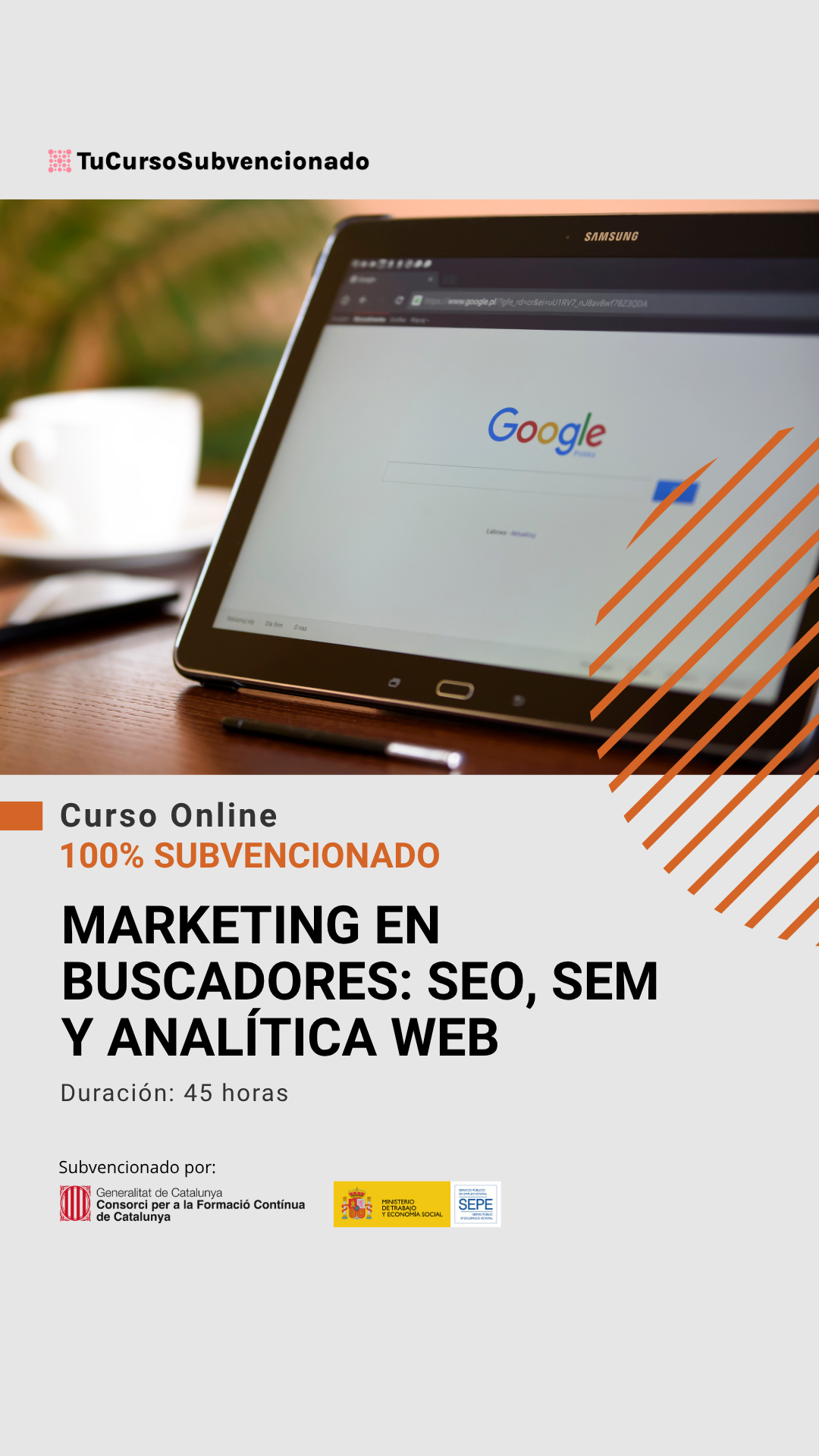 TuCursoSubvencionado Facebook ad: Aprende SEO y SEM