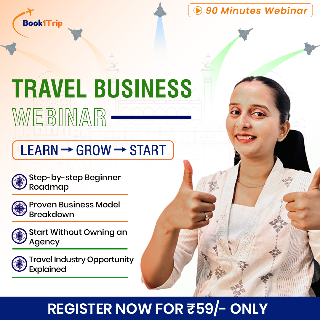 Book1Trip Facebook ad: Learn The Travel Booking Framework