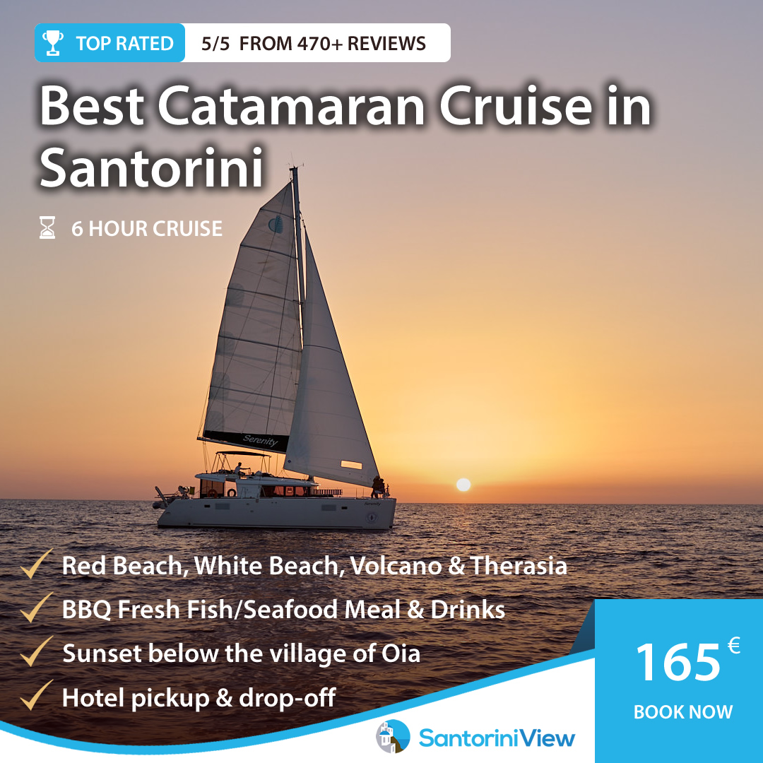 Santorini View Facebook ad: Luxury Santorini Sunset Cruise (Max 16 Guests)