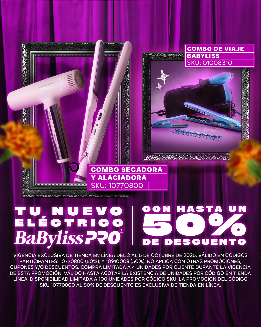 Sally México Facebook ad: 50% OFF para un peinado perfecto