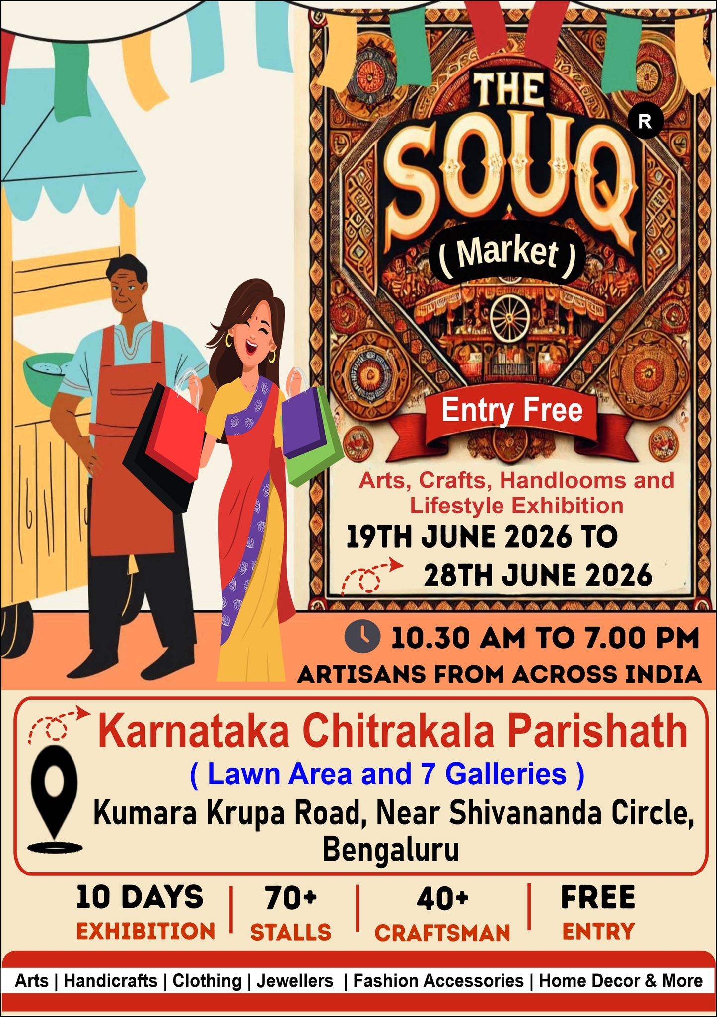 Grand Flea Market Facebook ad: The SOUQ (Market) - Arts, Crafts, Handlooms and Lifestyle…