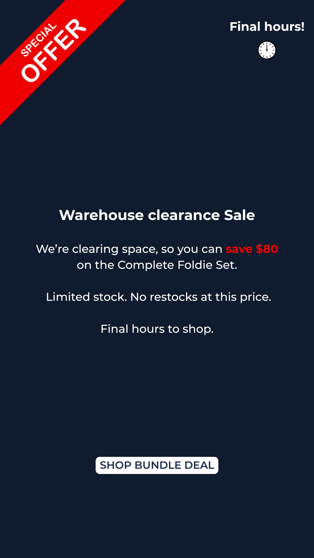 The Foldie Facebook ad from Jan 13, 2026