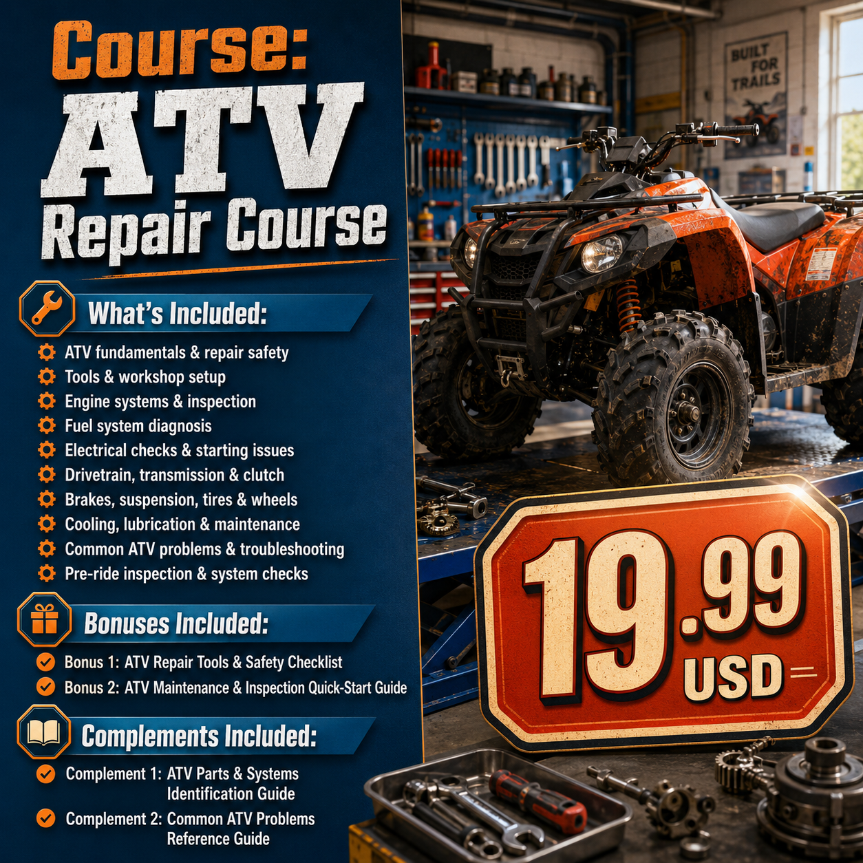 Ebooks Planet Facebook ad: Course Access, 19.99 USD (Lifetime Access)