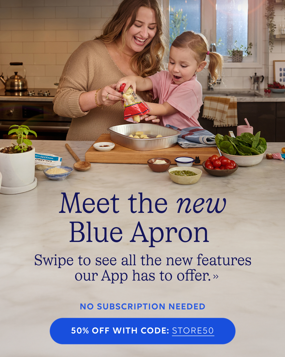 Blue Apron Facebook ad: Blue Apron: Meal Kit Delivery