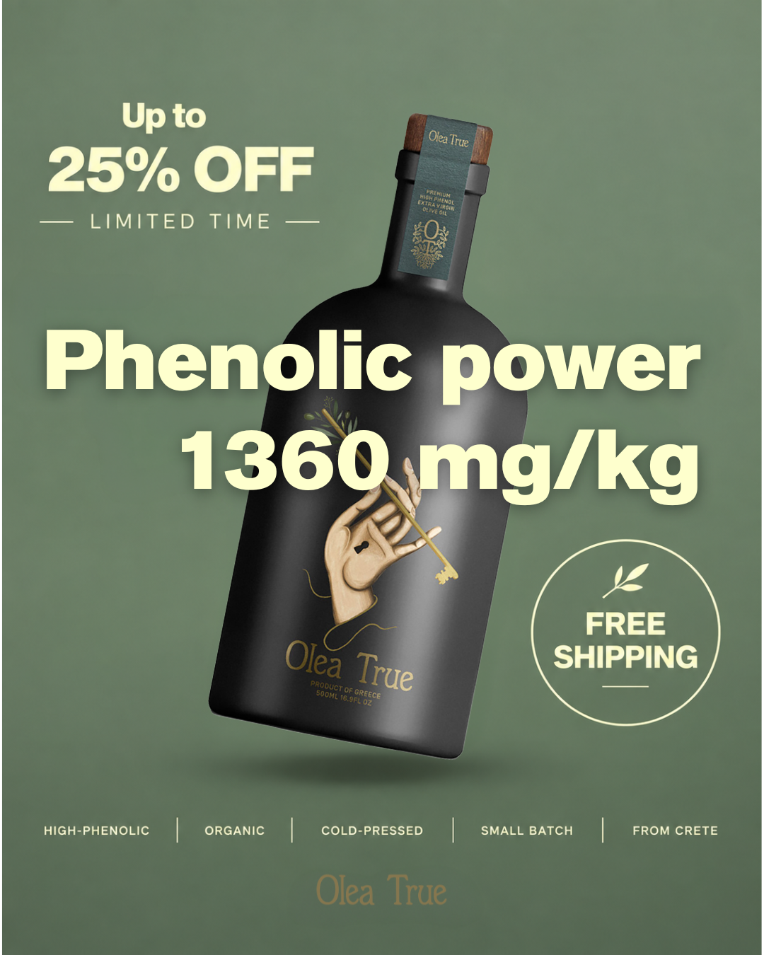 Olea True Facebook ad: Where Flavor Meets Function
