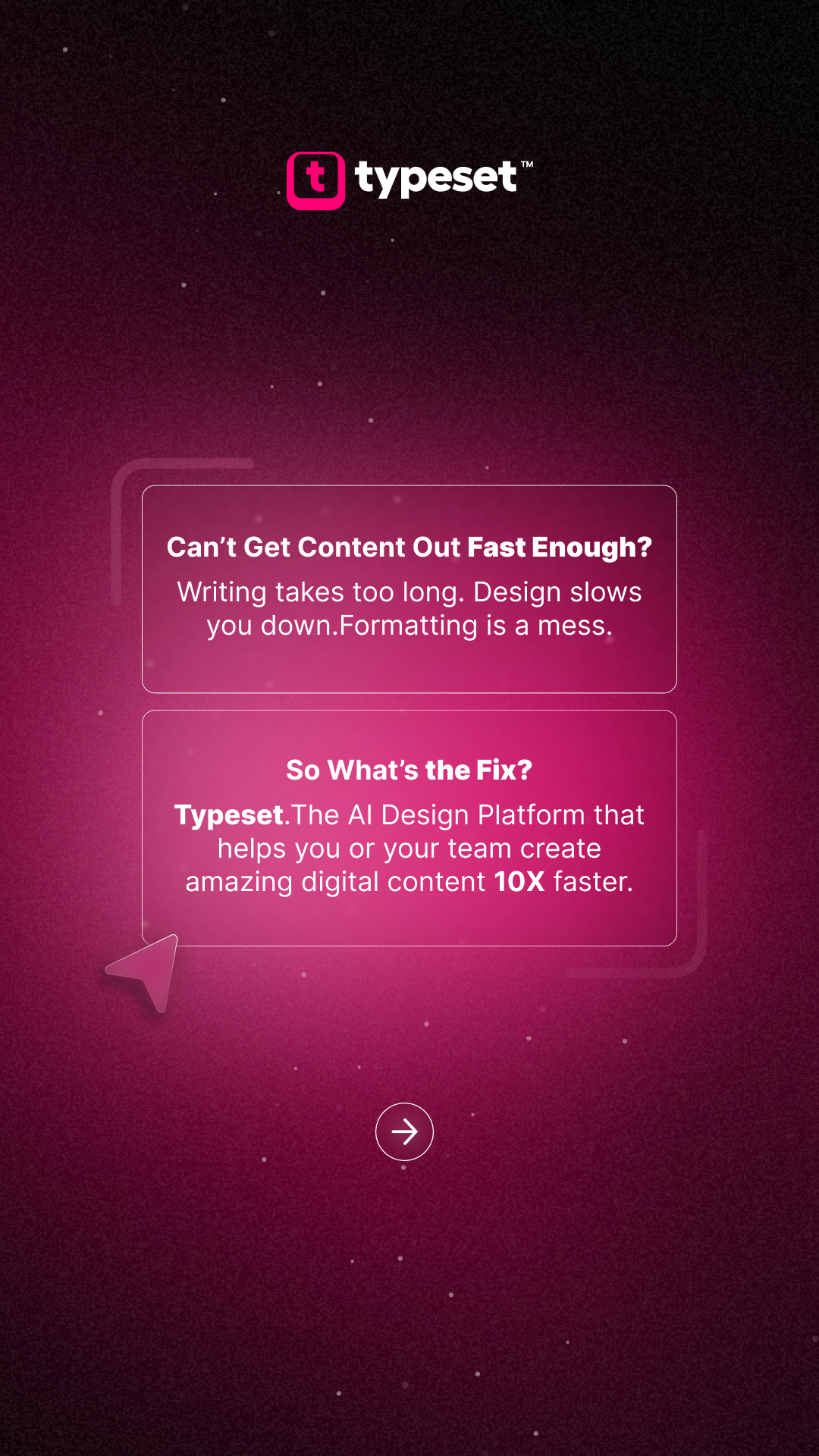 Typeset Facebook ad