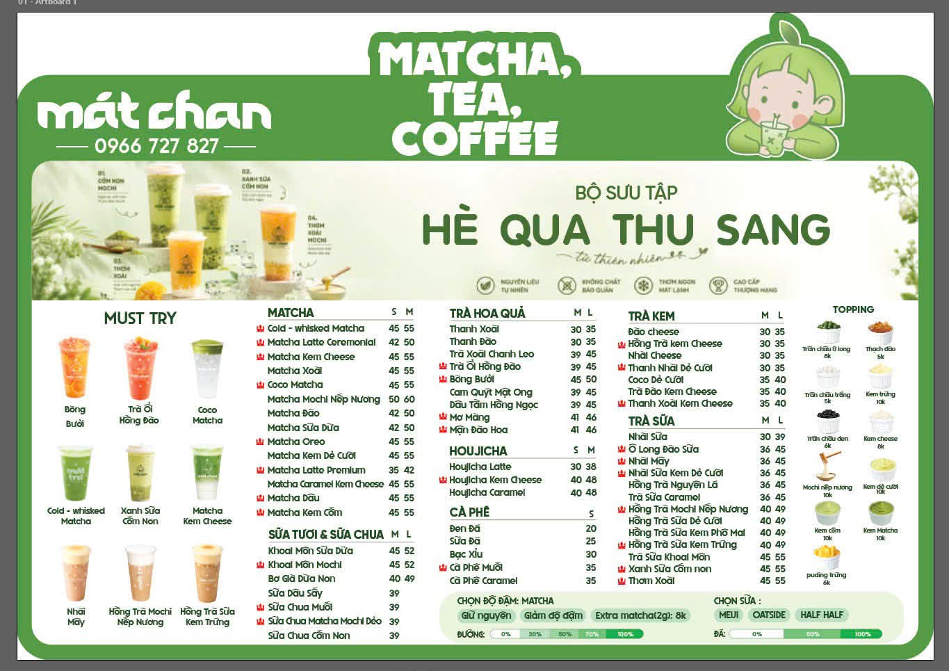 Mát Chan - Thanh Hoá Facebook ad: MÁT CHAN CHÍNH THỨC RA MẮT MENU MỚI…