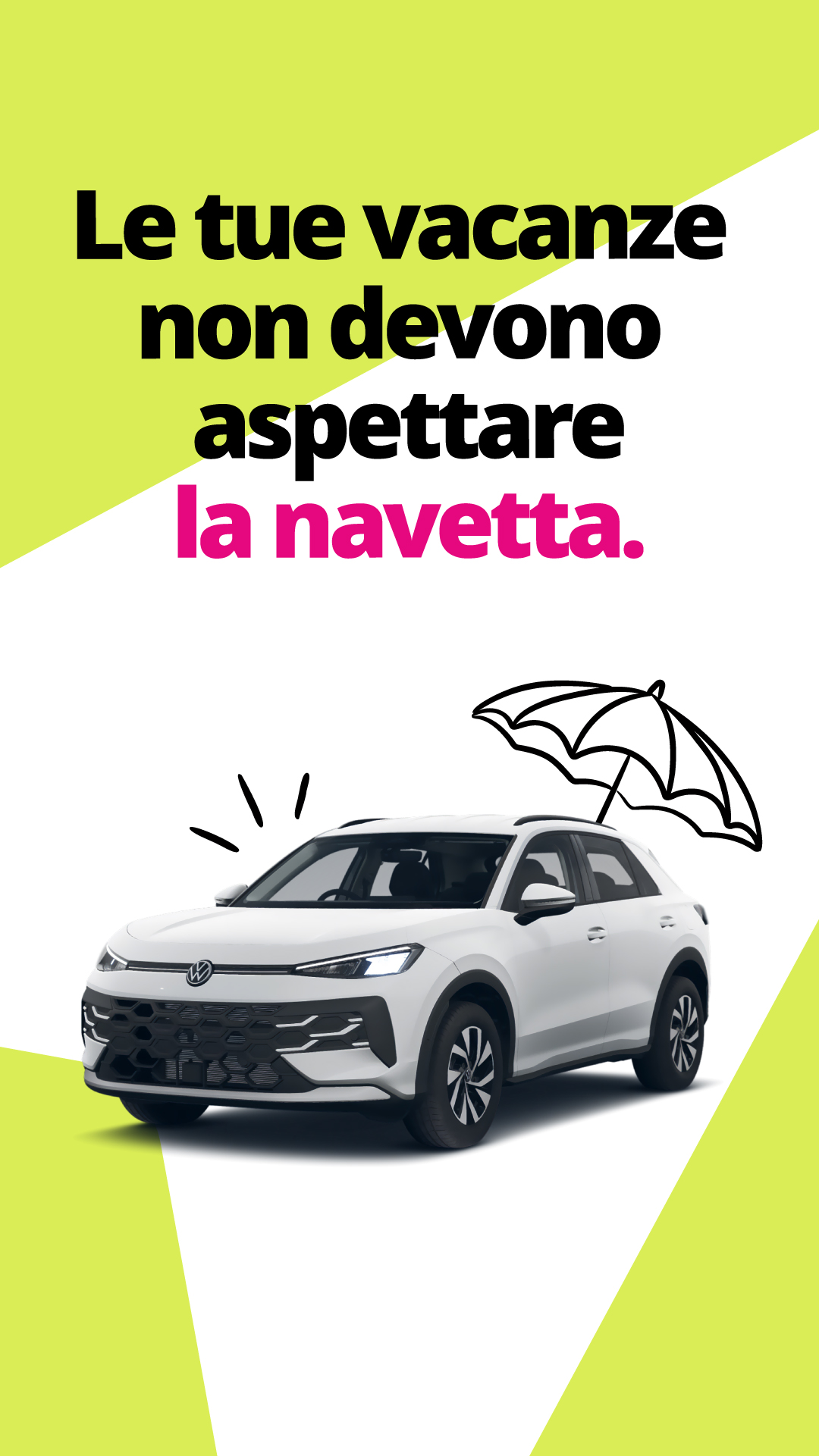 Goldcar Facebook ad: Arrivi, sali a bordo e vai!