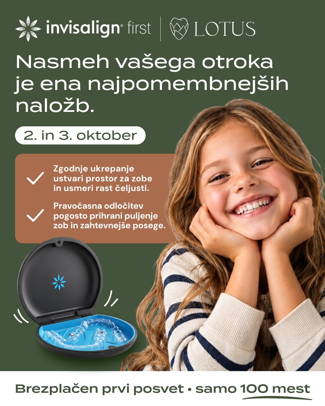 Lotus dentalni center Facebook ad: Vaš otrok že čaka na ortodonta?
