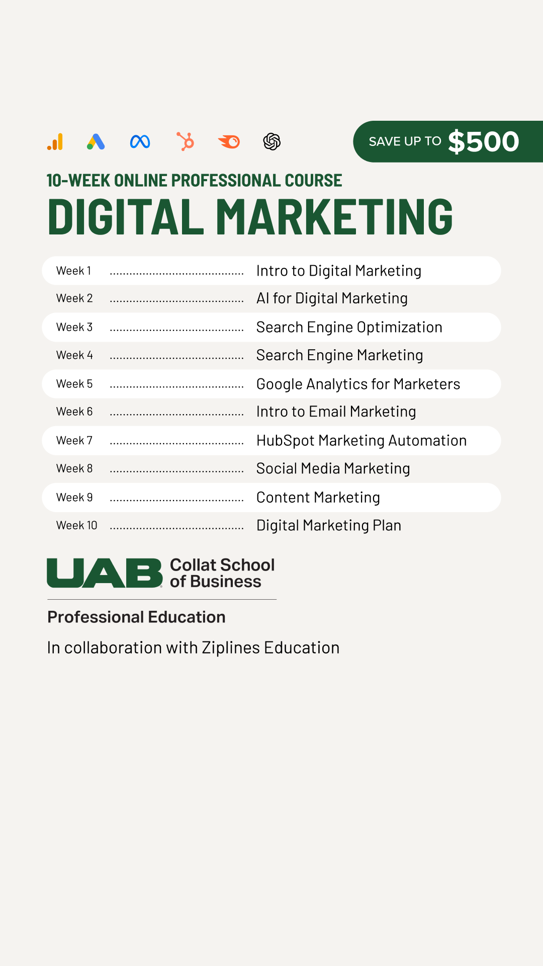 UAB Collat School of Business Facebook ad