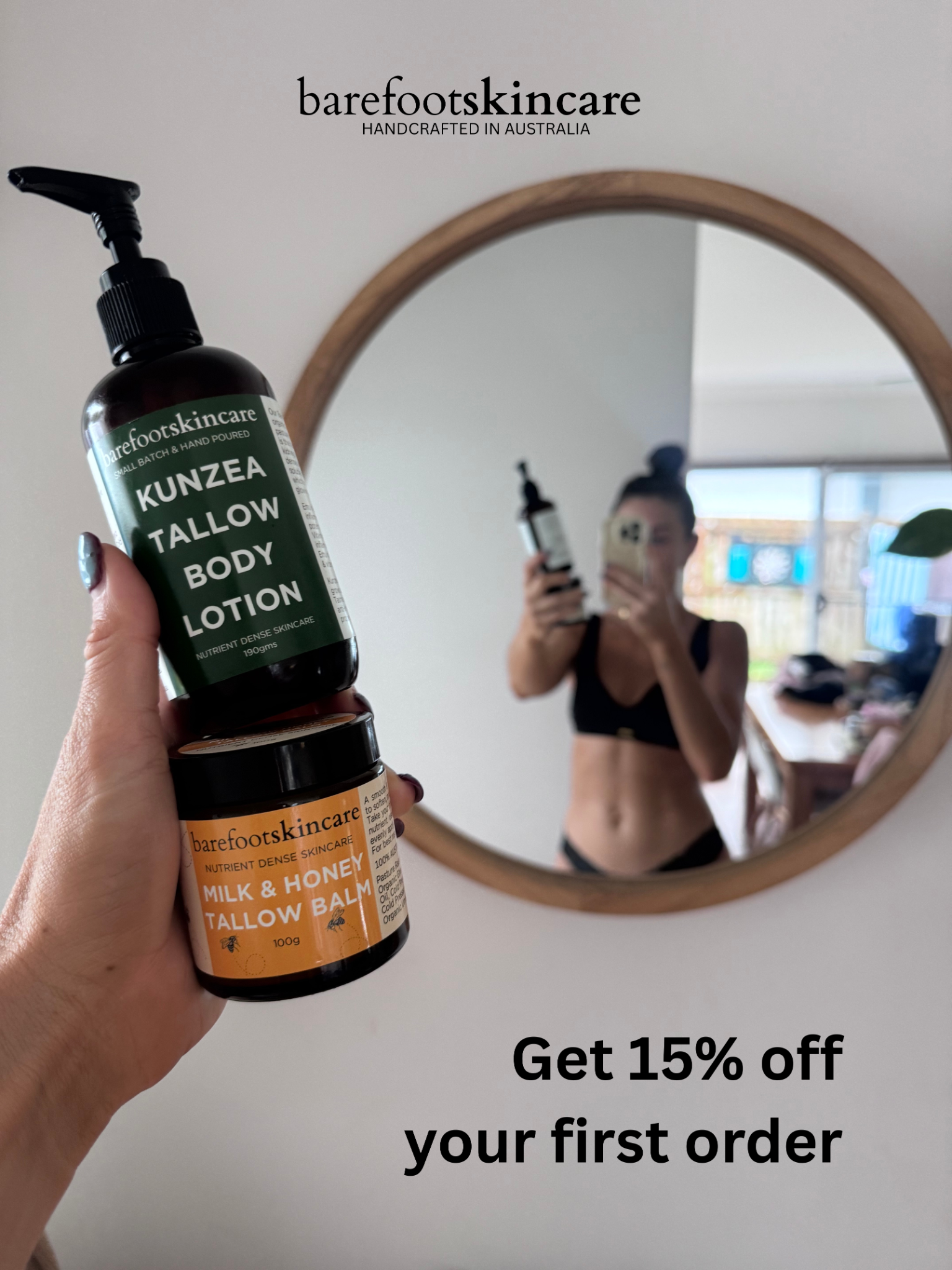 Barefoot Skincare Co Facebook ad
