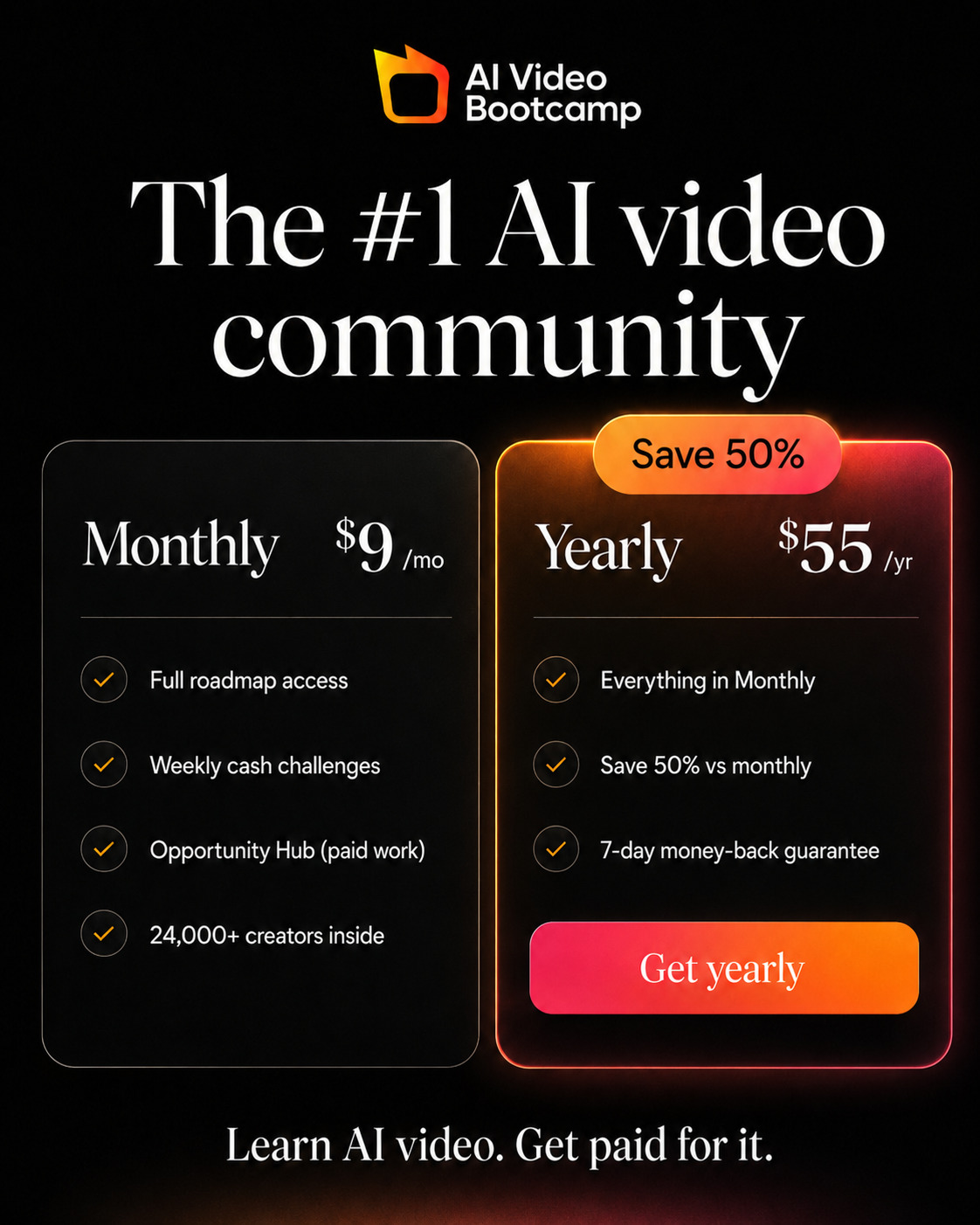 AI Video Bootcamp Facebook ad