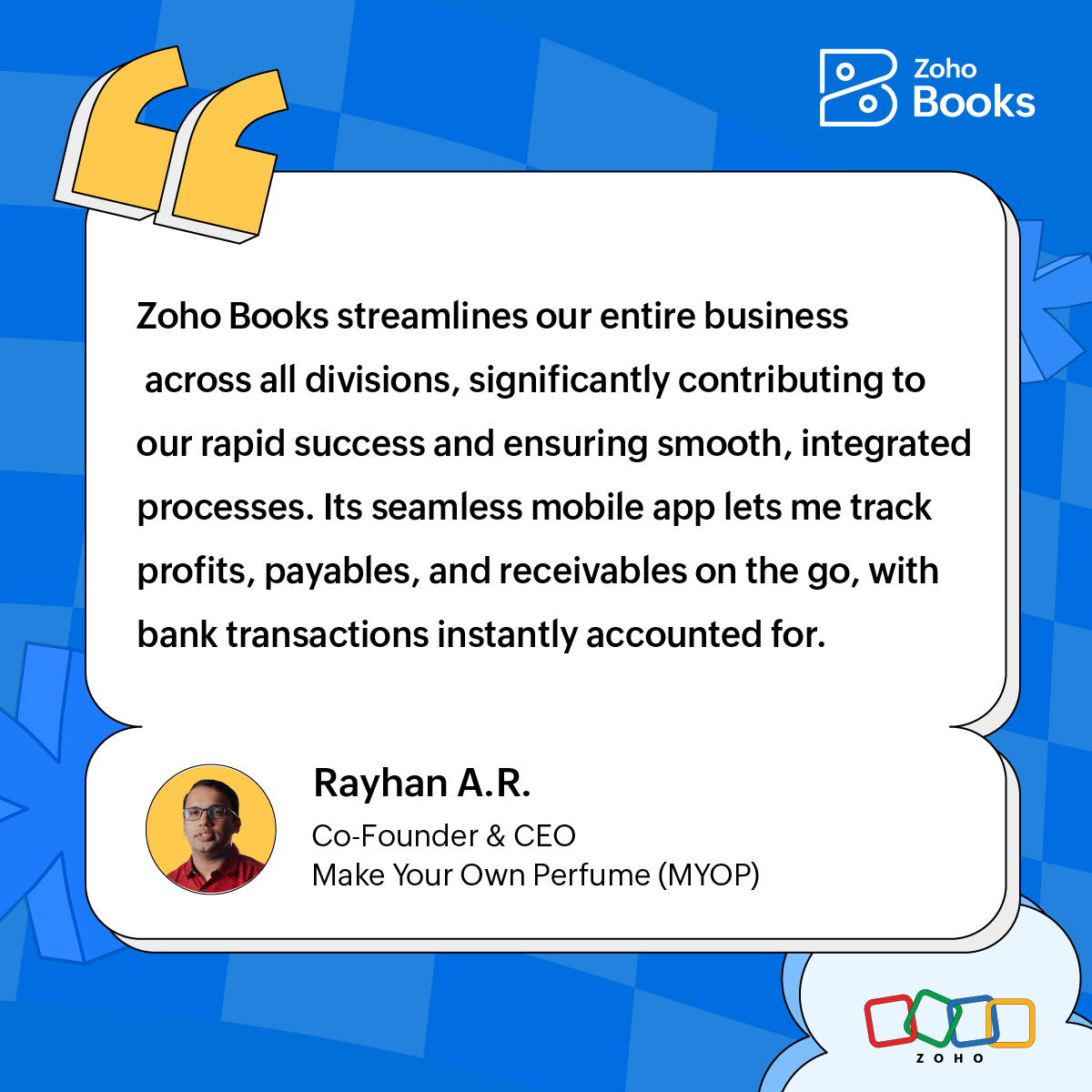 Zoho Books Facebook ad
