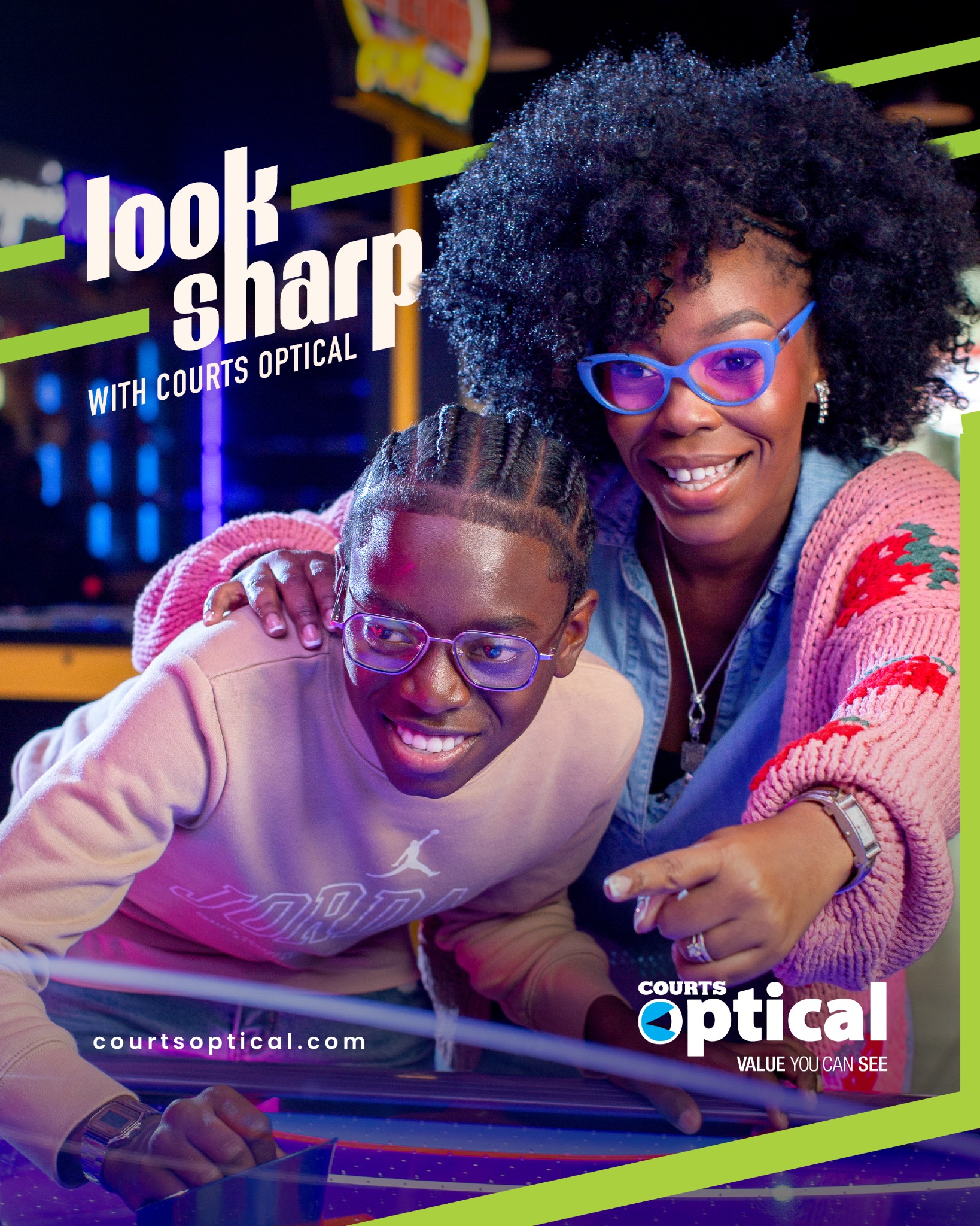 Courts Optical St. Lucia Facebook ad: Back-to-school starts with better vision!