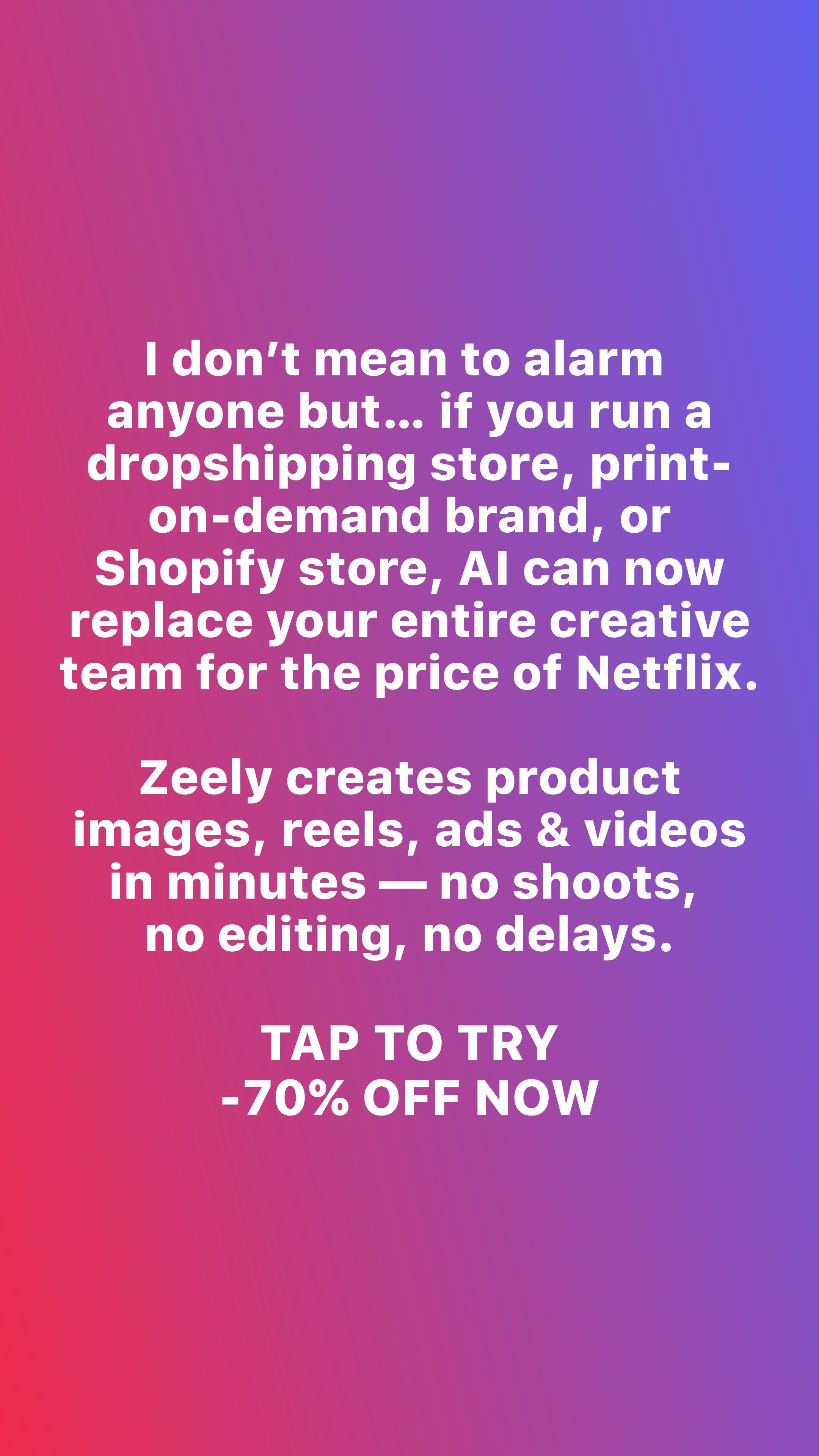 Zeely Facebook ad