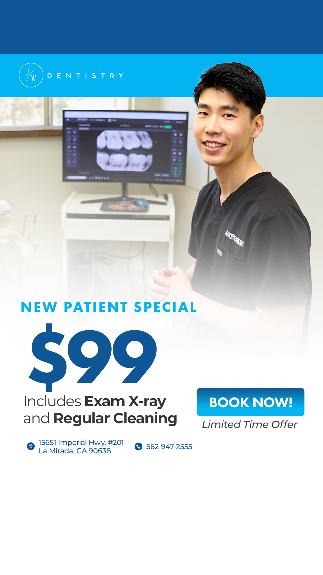 JW Dentistry Facebook ad from May 28, 2026