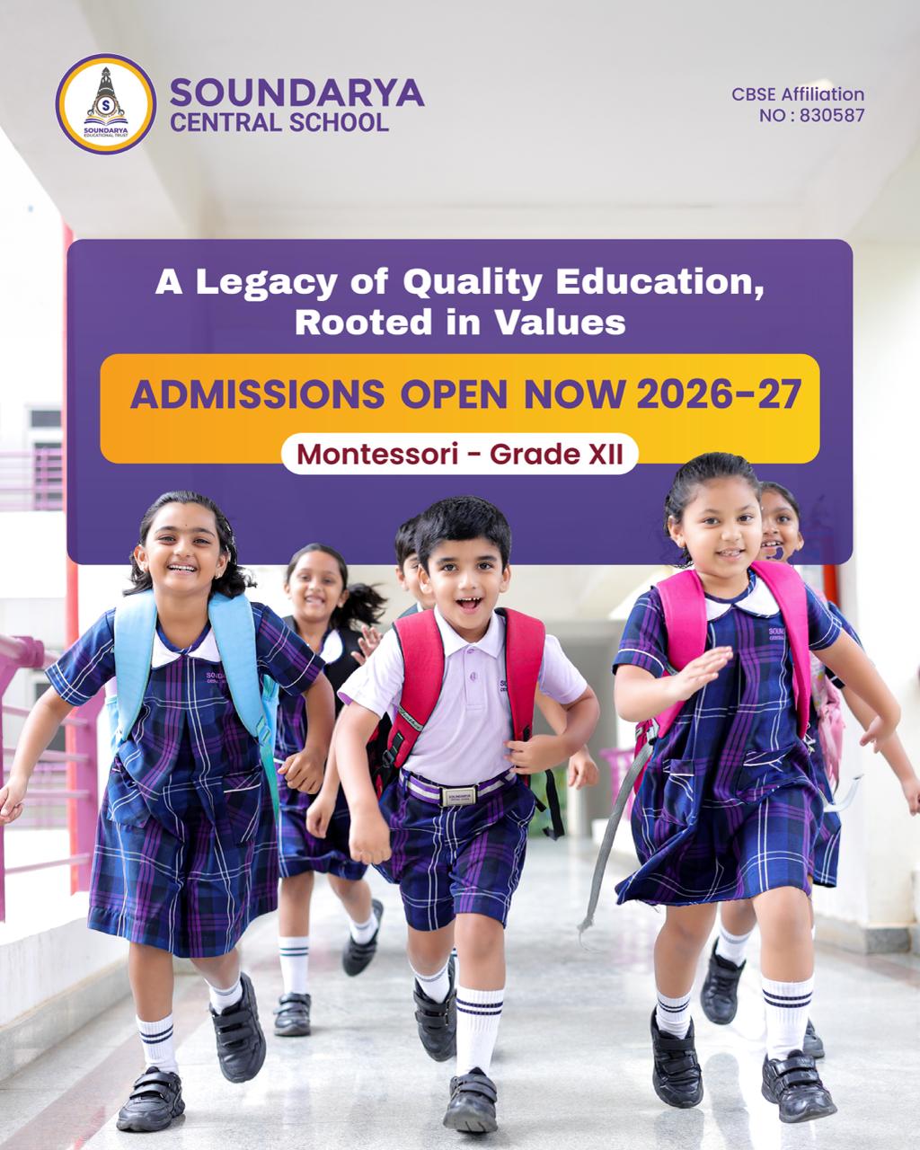 Soundarya Central School Facebook ad from Mar 2, 2026