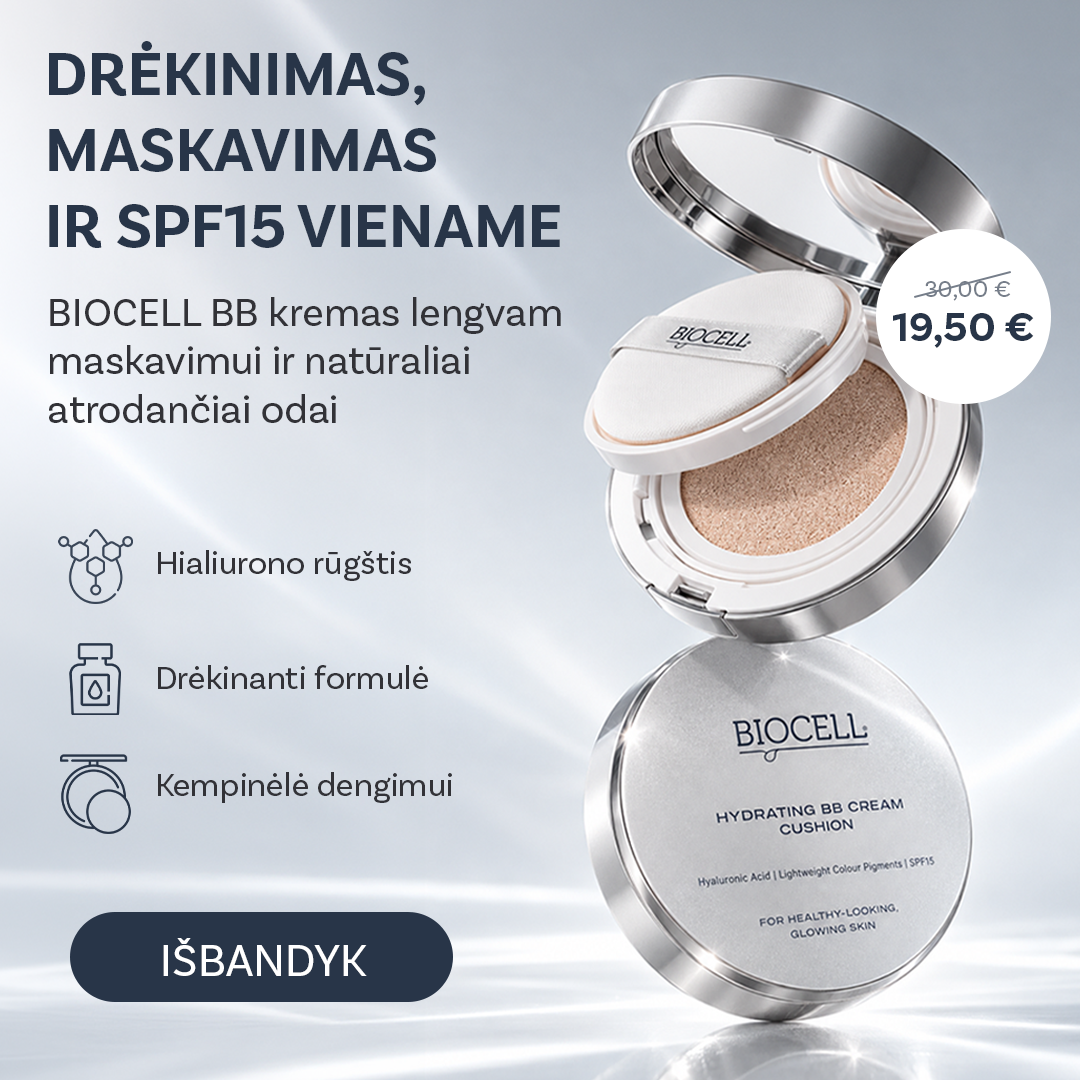 BIOCELL Lietuva Facebook ad: BIOCELL drėkinantis BB kremas