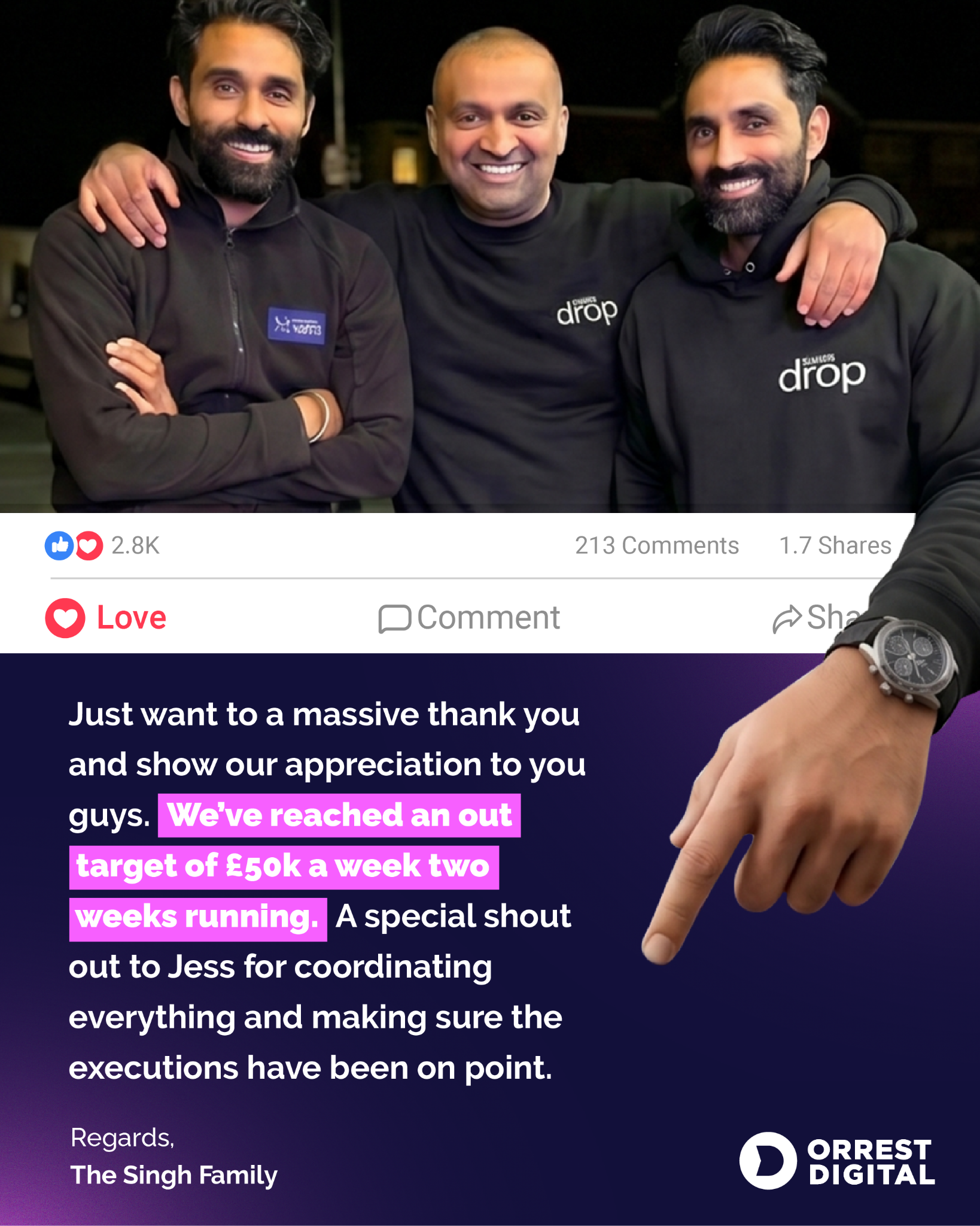 Orrest Digital Facebook ad: Book a Growth Call
