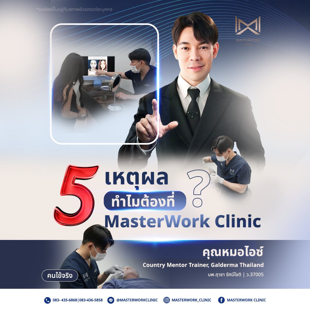 MasterWork Clinic Facebook ad: 5 เหตุผล
