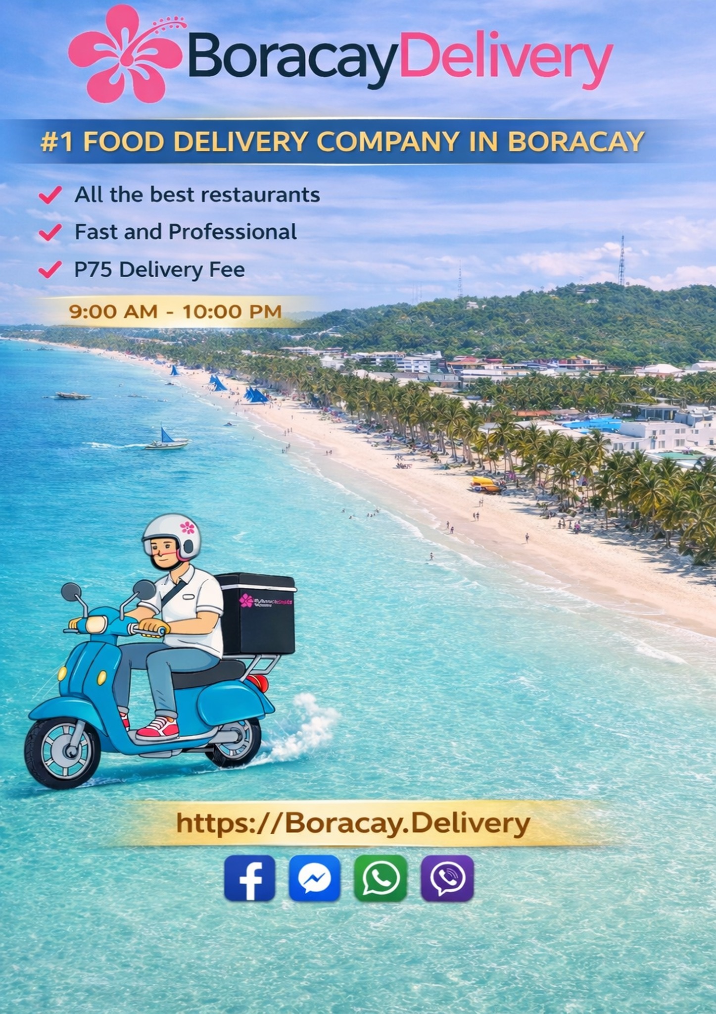 Boracay Delivery Facebook ad: Hello July, Boracay!