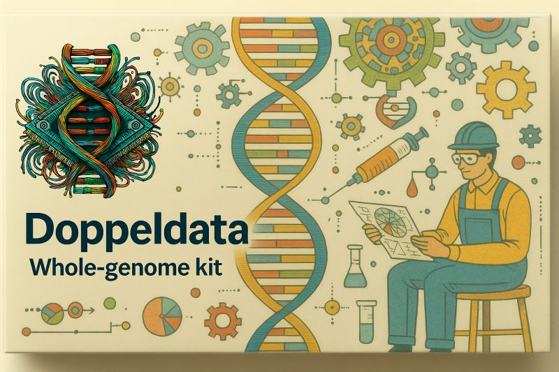 Doppeldata Facebook ad: Your genome influences your health, fitness, ancestry, and…