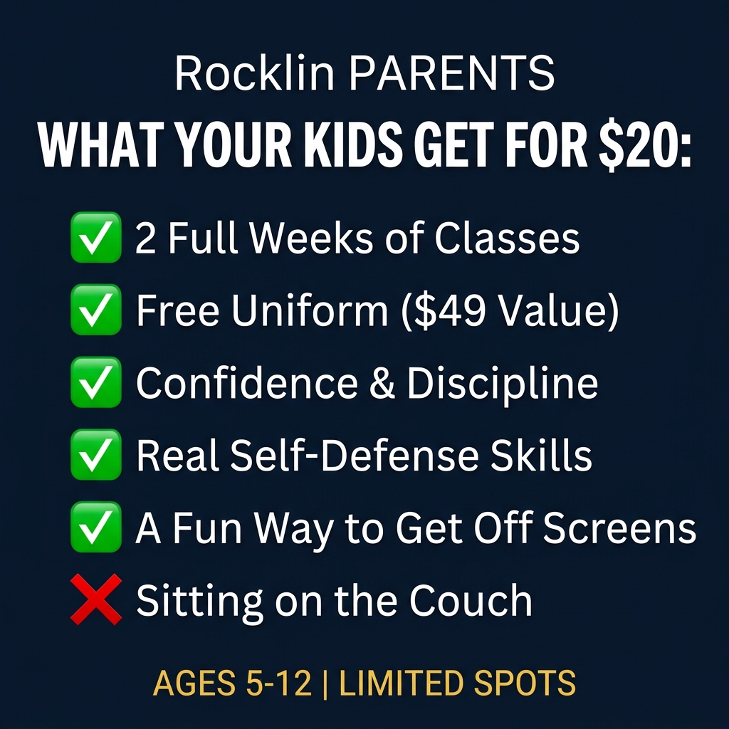 Rocklin Academy - Family Taekwondo Facebook ad: Family Martial Arts!