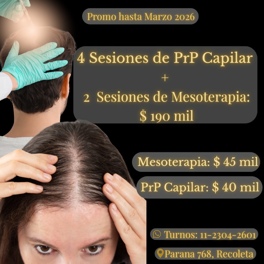 B.L.C Aesthetics Facebook ad: Caída, afinamiento o pérdida de volumen capilar