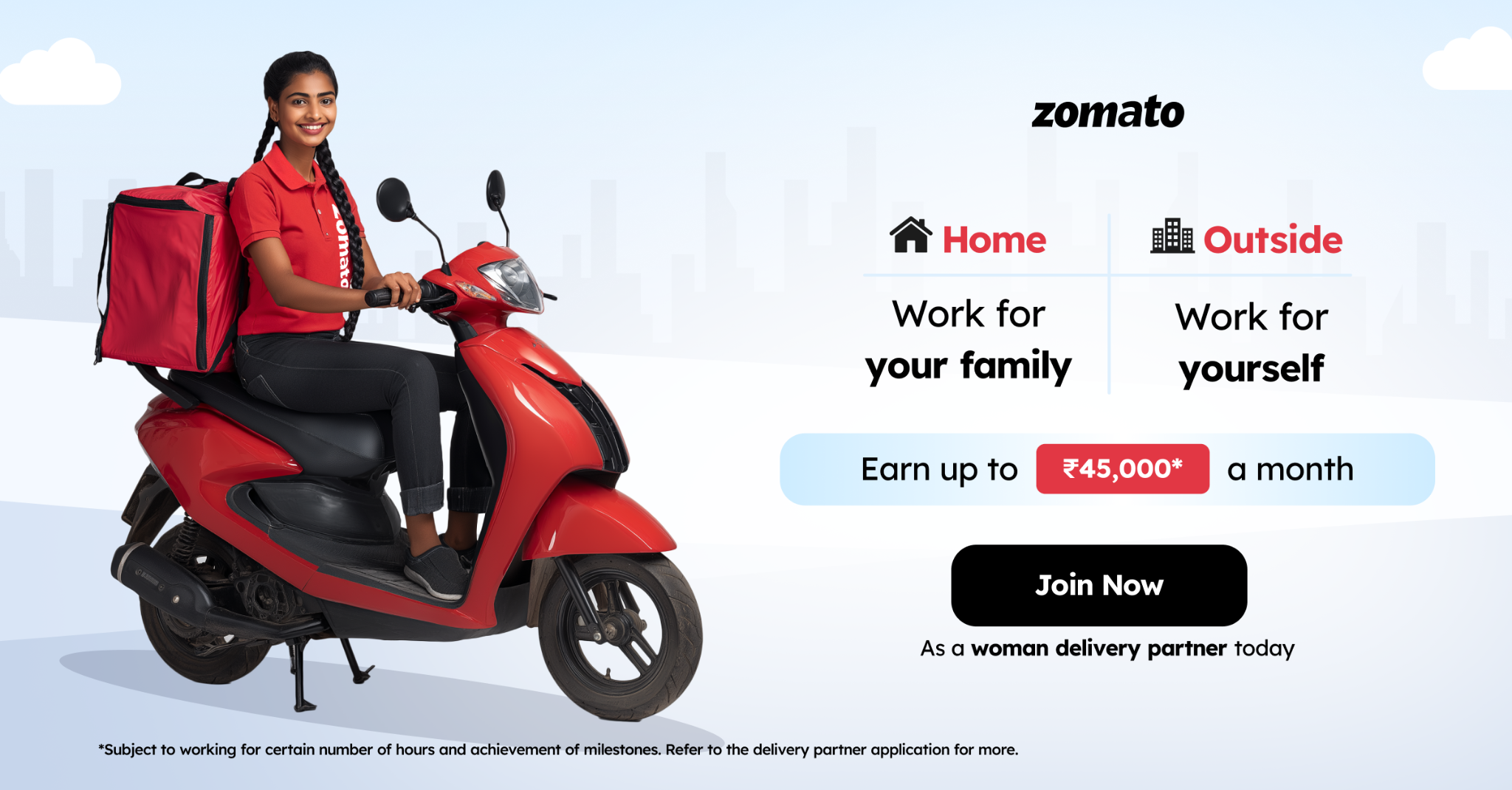 Zomato Delivery Partners Facebook ad