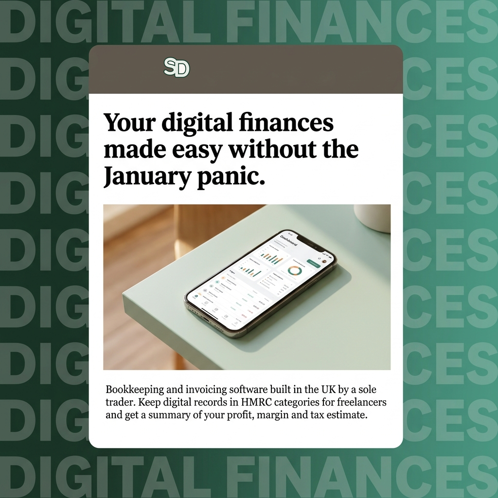 SoleDigital Facebook ad: End the January tax panic.