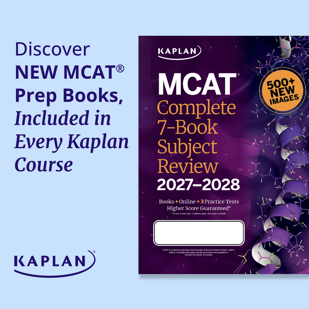 Kaplan Health Facebook ad: Our Most Visual MCAT Books, Ever