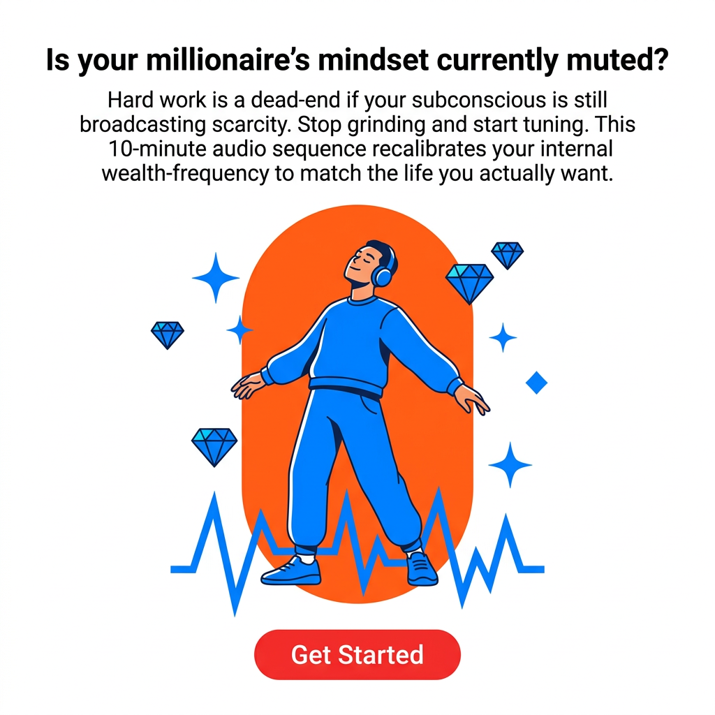 Millionaire Mindset Facebook ad: Stop Chasing Money. Attract It
