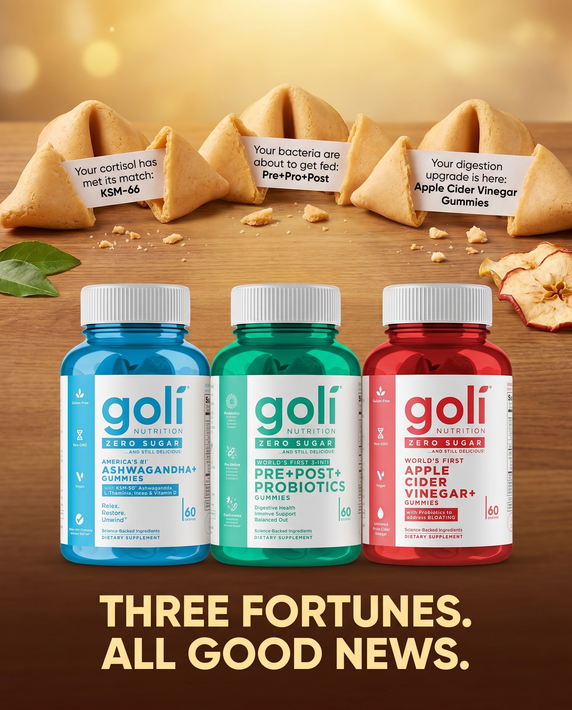 Goli Facebook ad: OVER 60% OFF + 100% FREE Shipping