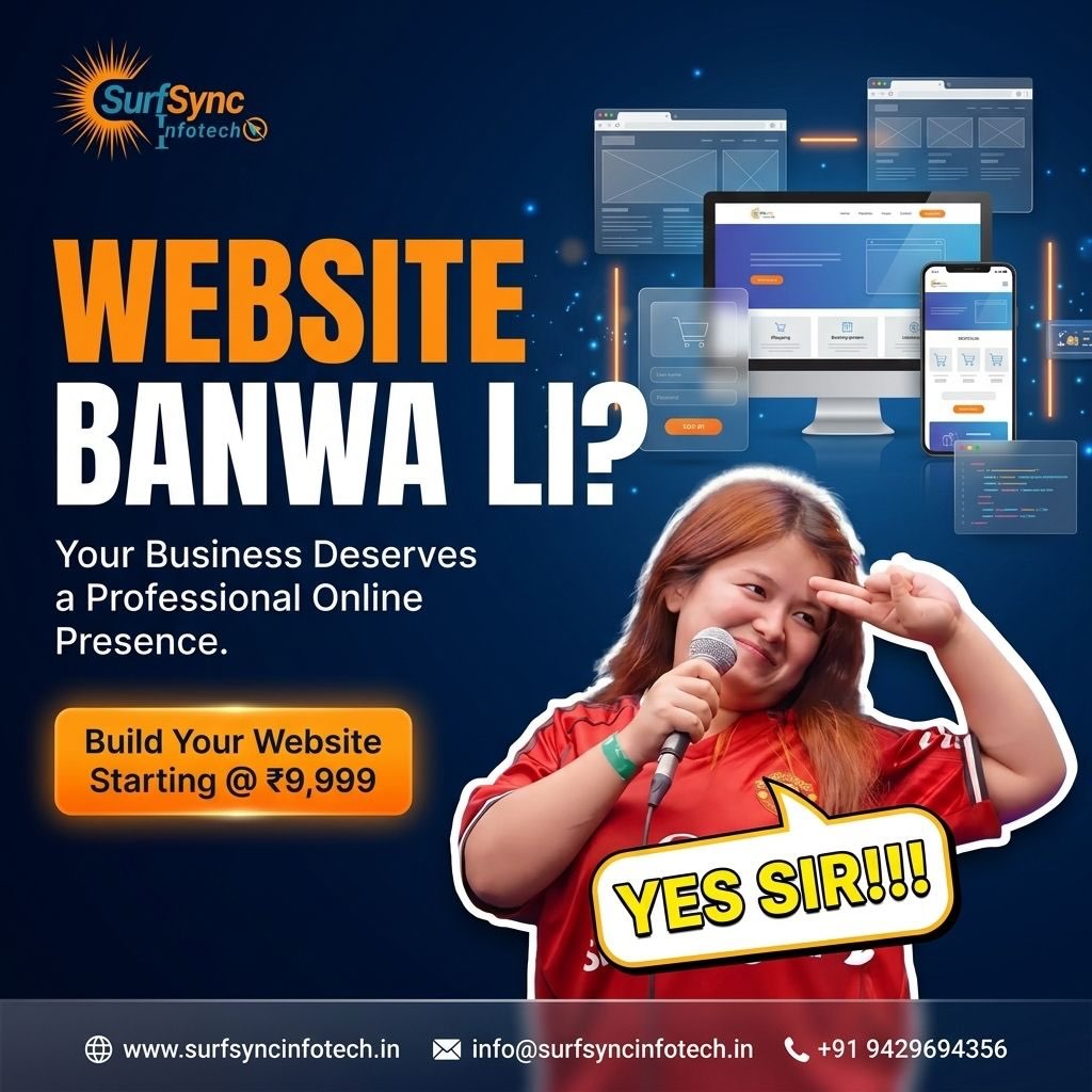 SurfSync Infotech PVT LTD Facebook ad: Building digital solutions that help businesses grow.