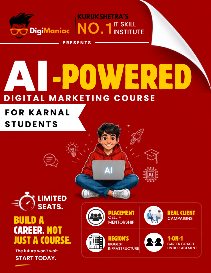 Digi Maniac Facebook ad: Karnal Students, Your Career Starts Here