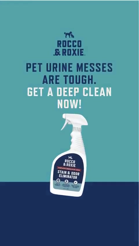 Rocco & Roxie Supply Co Facebook ad: Eliminate Stains & Odors