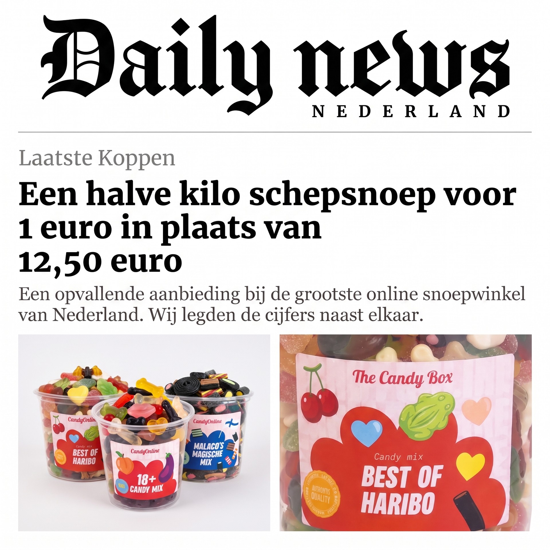 candyonline.nl - snoep Facebook ad