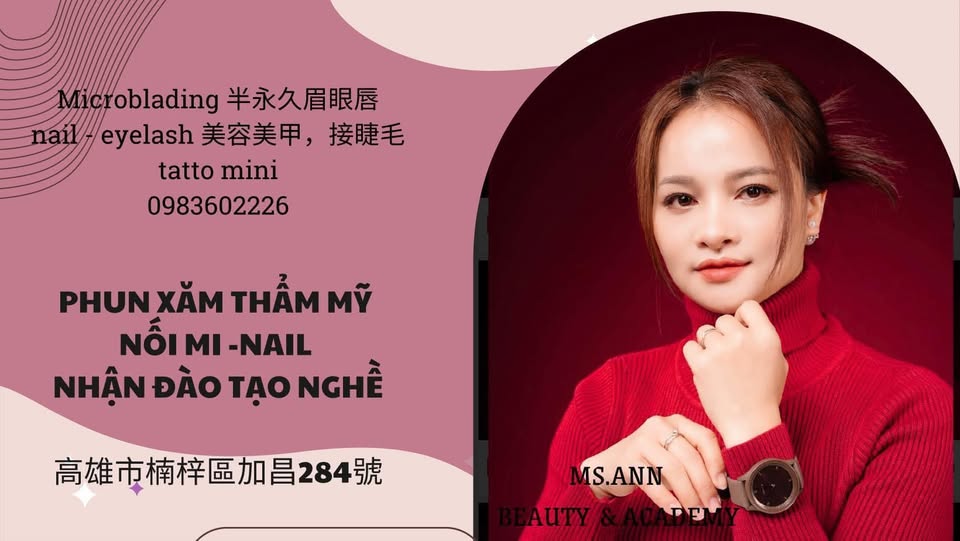 Ms ANN Beauty and Academy Facebook ad: EYEBROW WHIP SHADING/HAIRSTROKE/LIP TATTOO EYELASH/NAILS /…