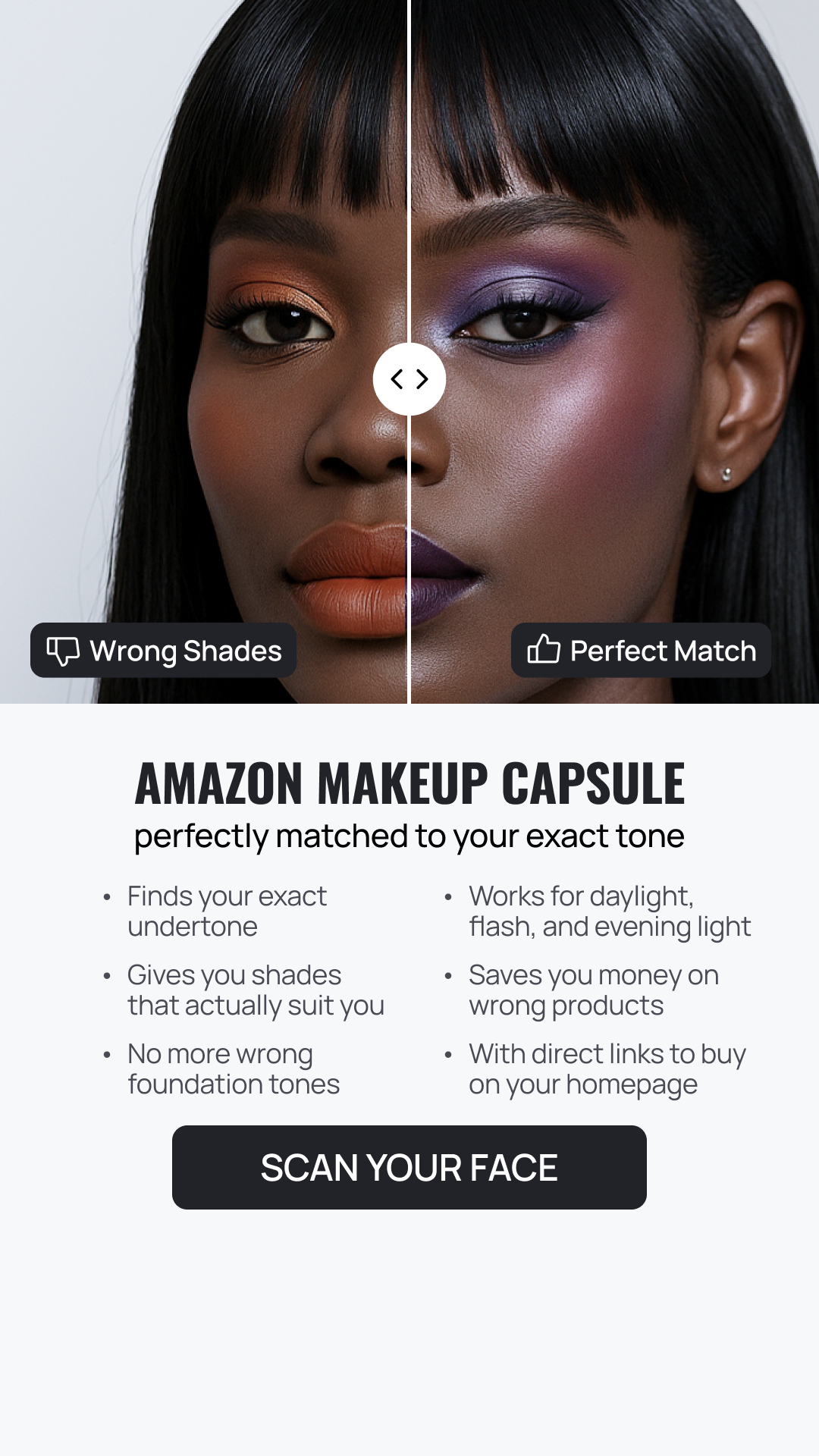 Beauty Transformation Program Facebook ad